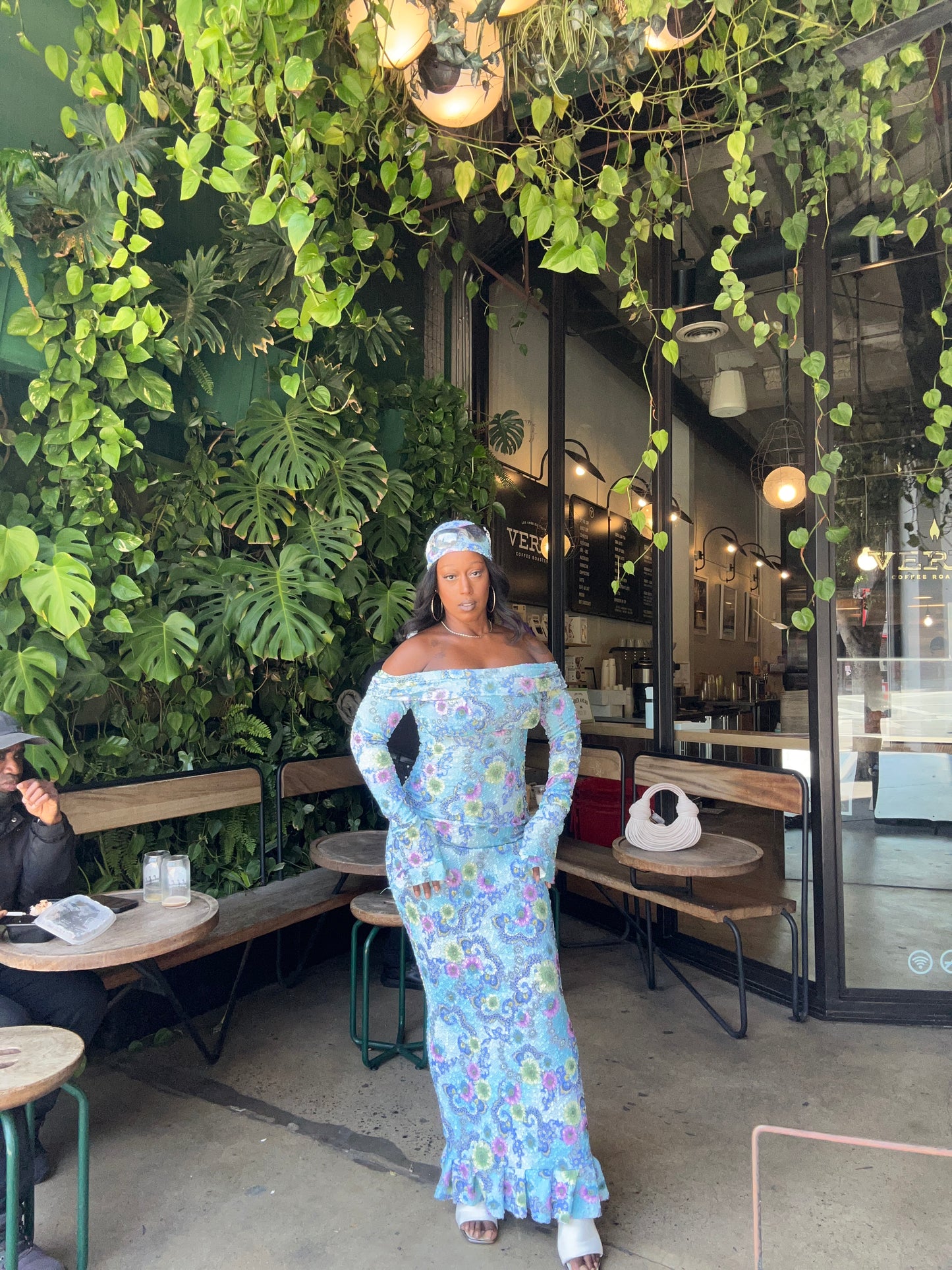 Hana Maxi Dress Set- Blue