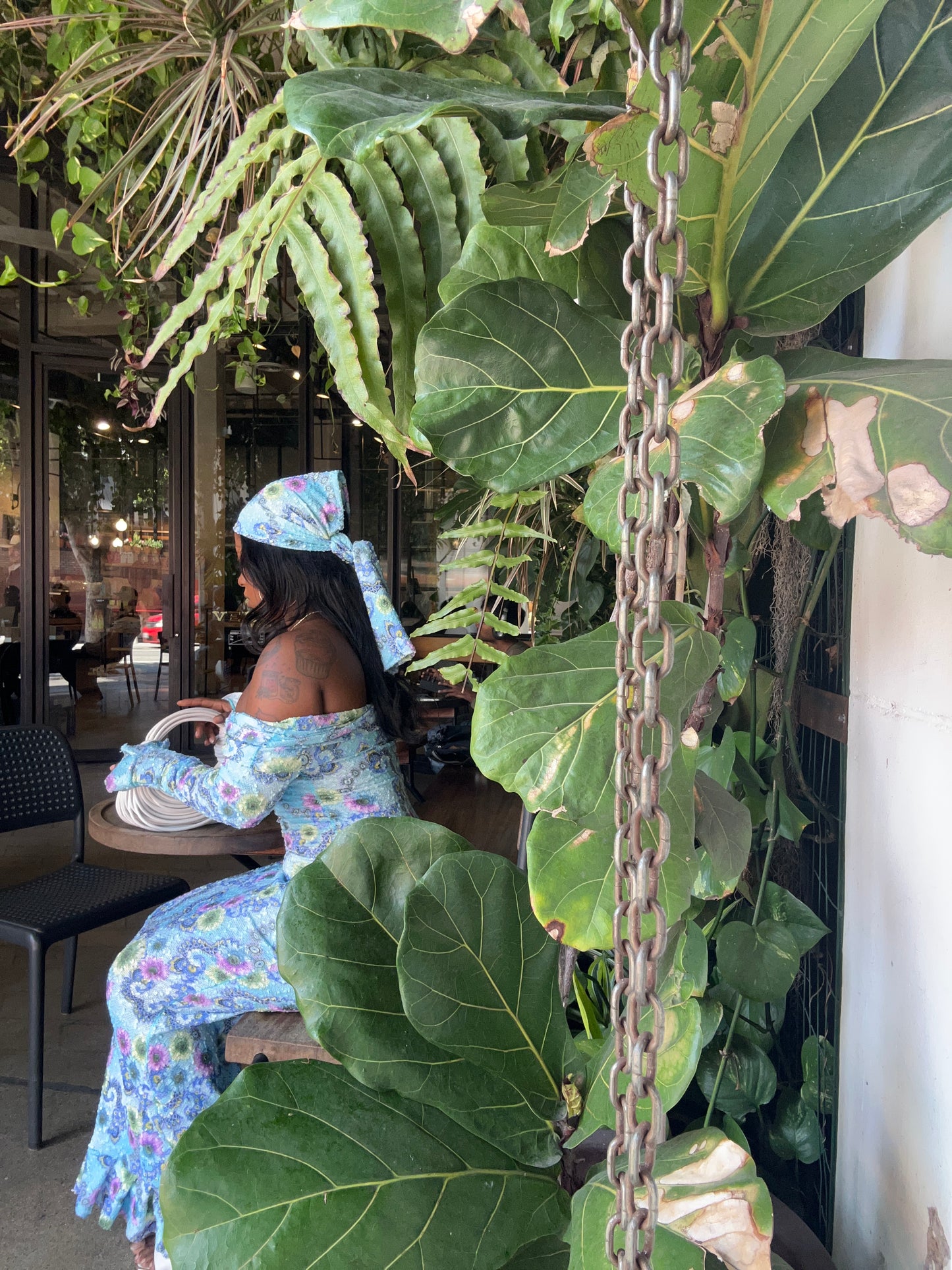 Hana Maxi Dress Set- Blue