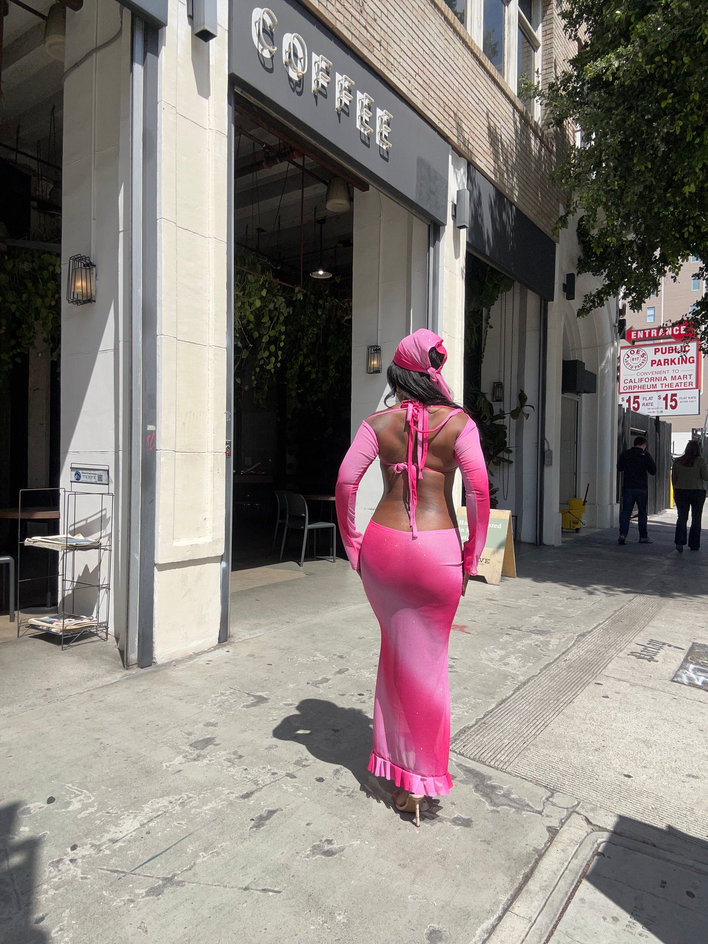 Milani Maxi Dress Set- Pink Ombré
