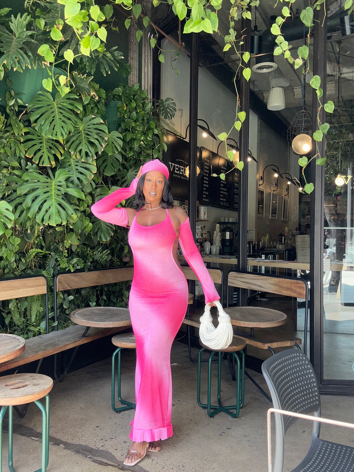 Milani Maxi Dress Set- Pink Ombré