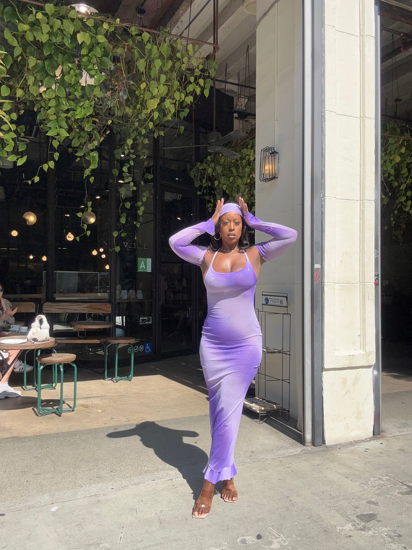Milani Maxi Dress Set- Purple Ombré
