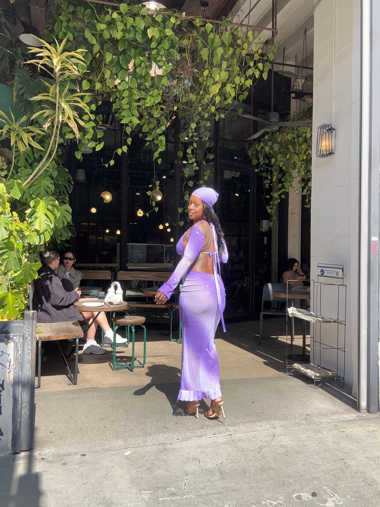Milani Maxi Dress Set- Purple Ombré
