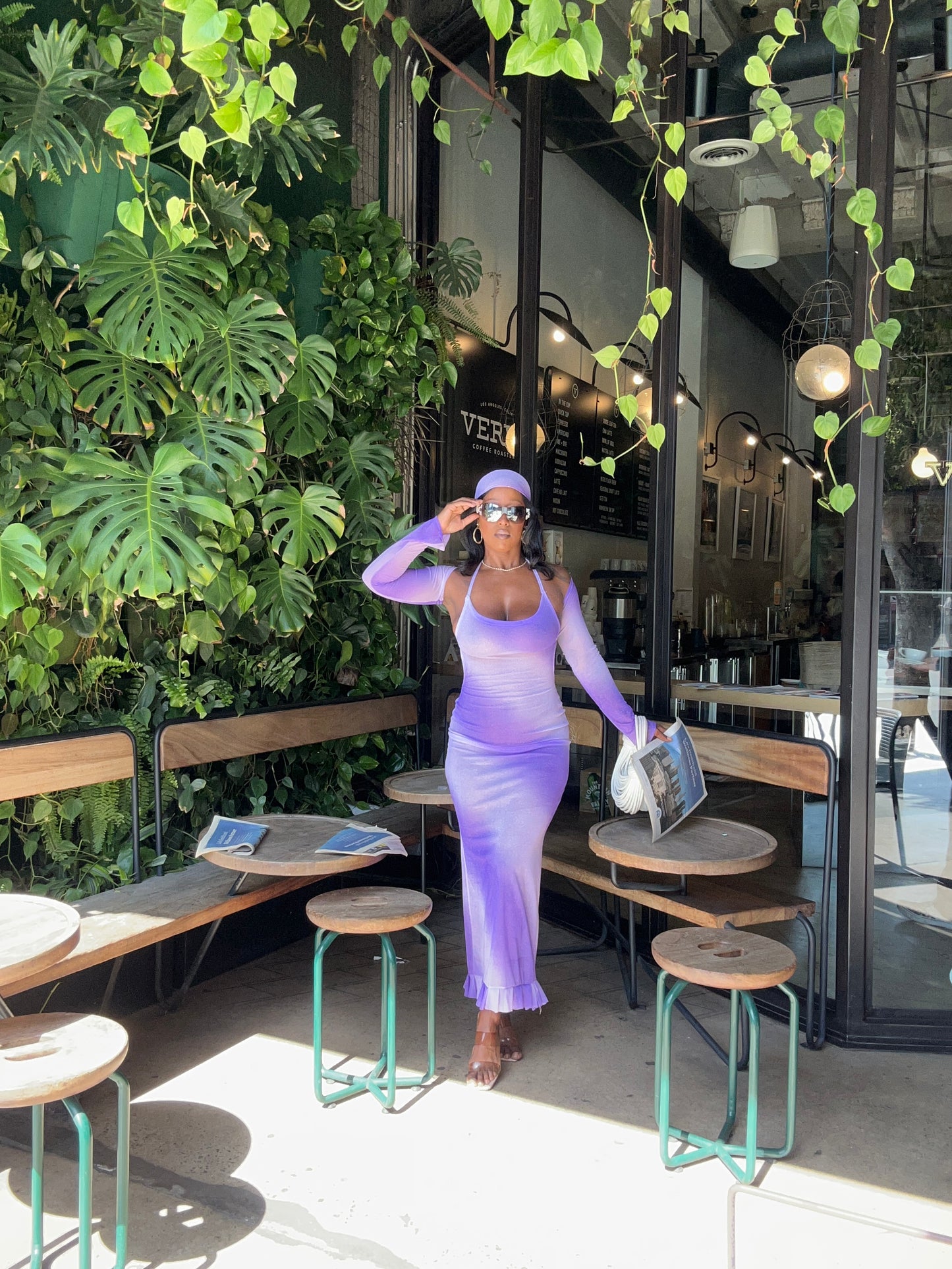 Milani Maxi Dress Set- Purple Ombré