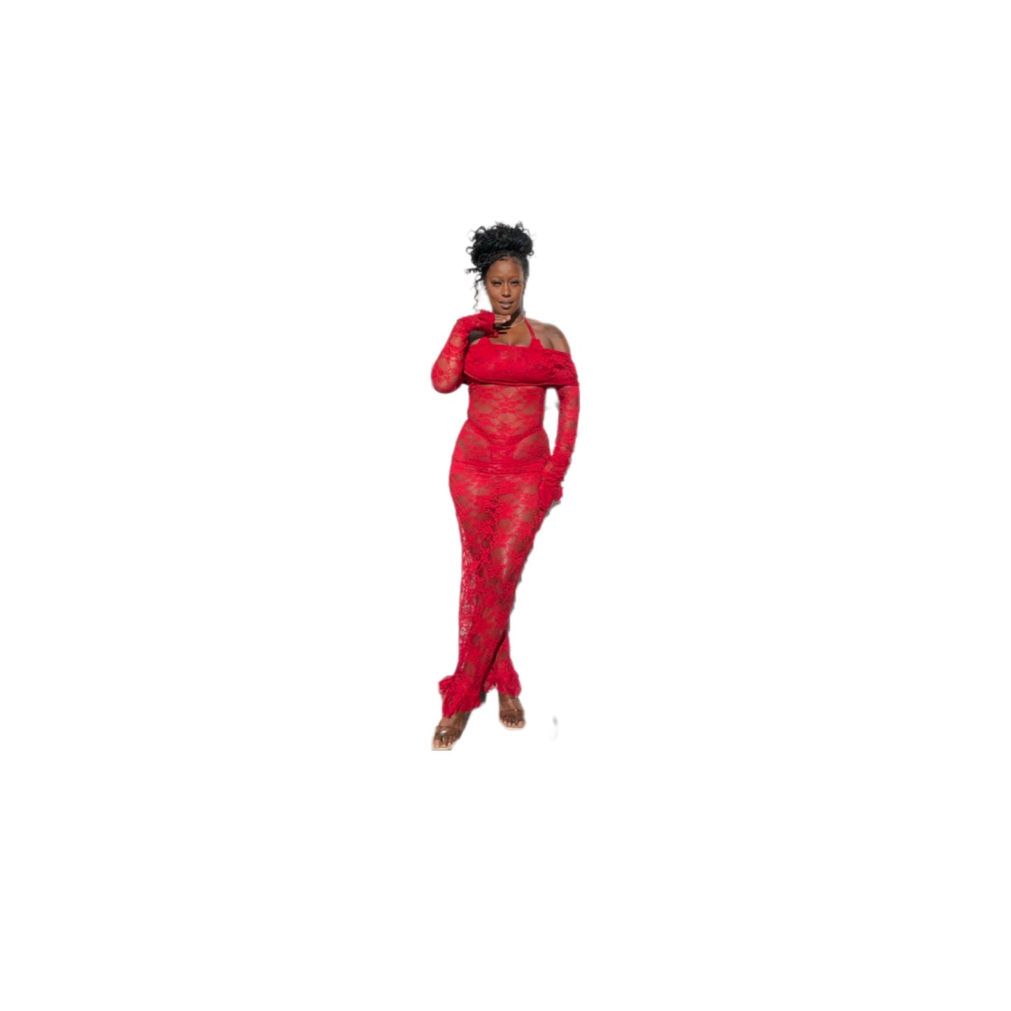 Hana Maxi Dress Set- Lace