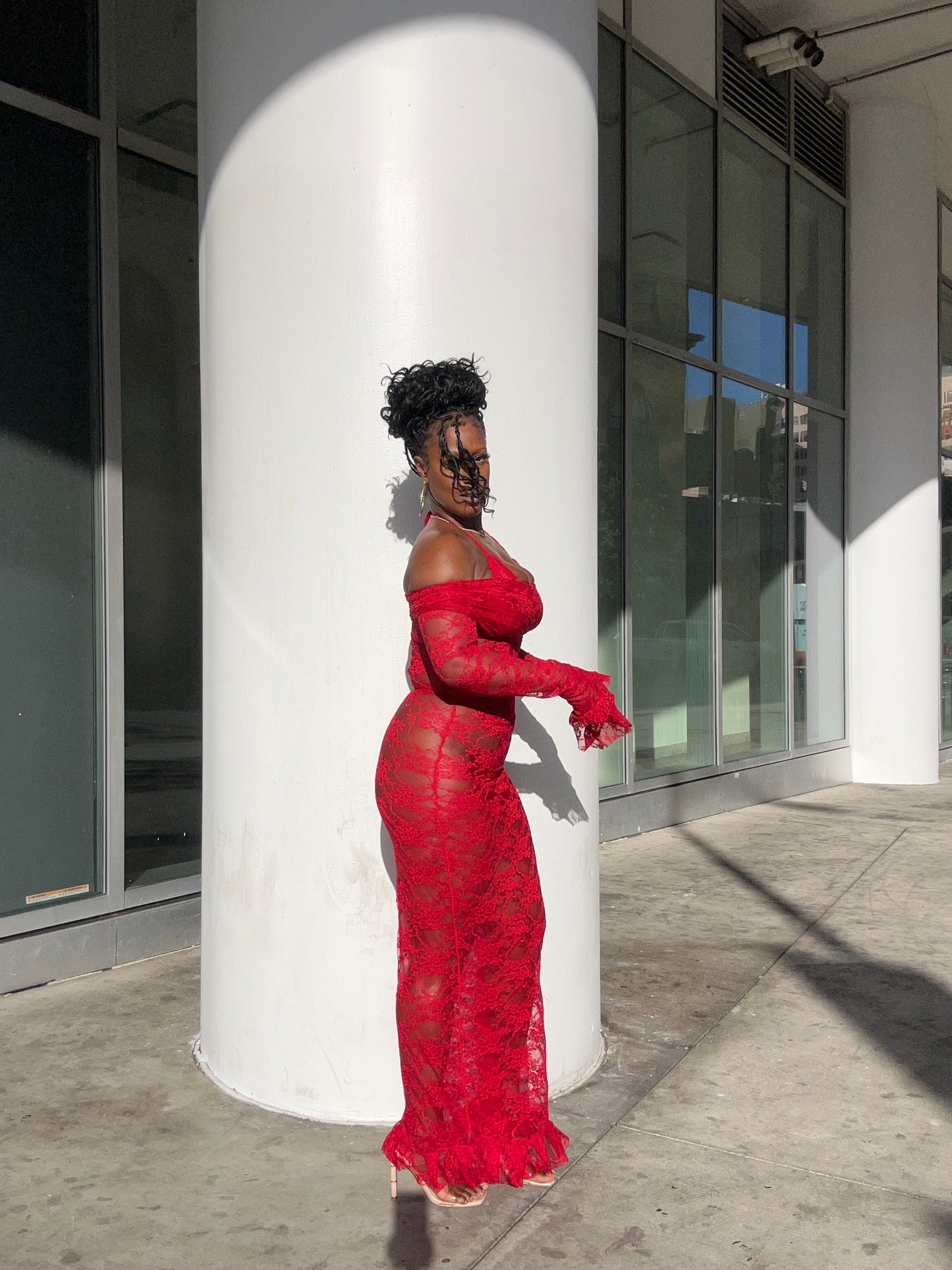 Hana Maxi Dress Set- Lace