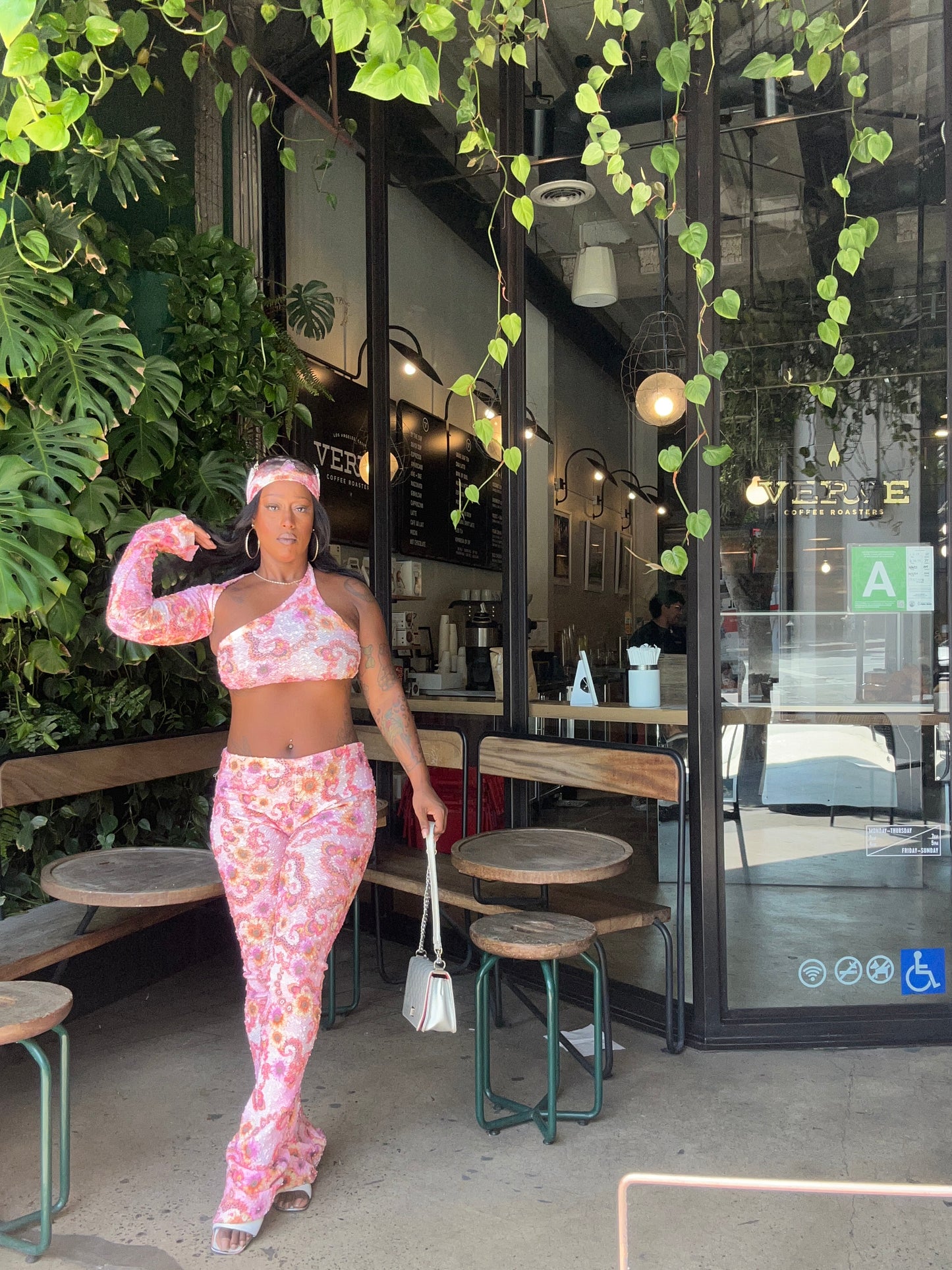 Hana Pants Set- Pink