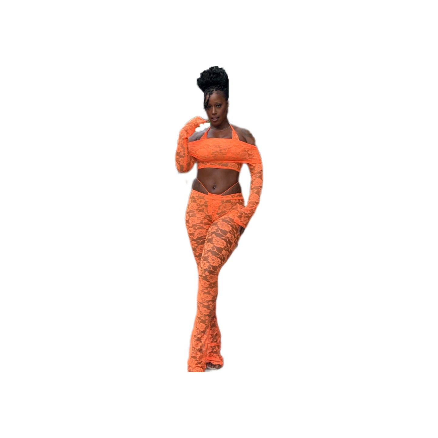 Hanna Pants Set - Rose Lace