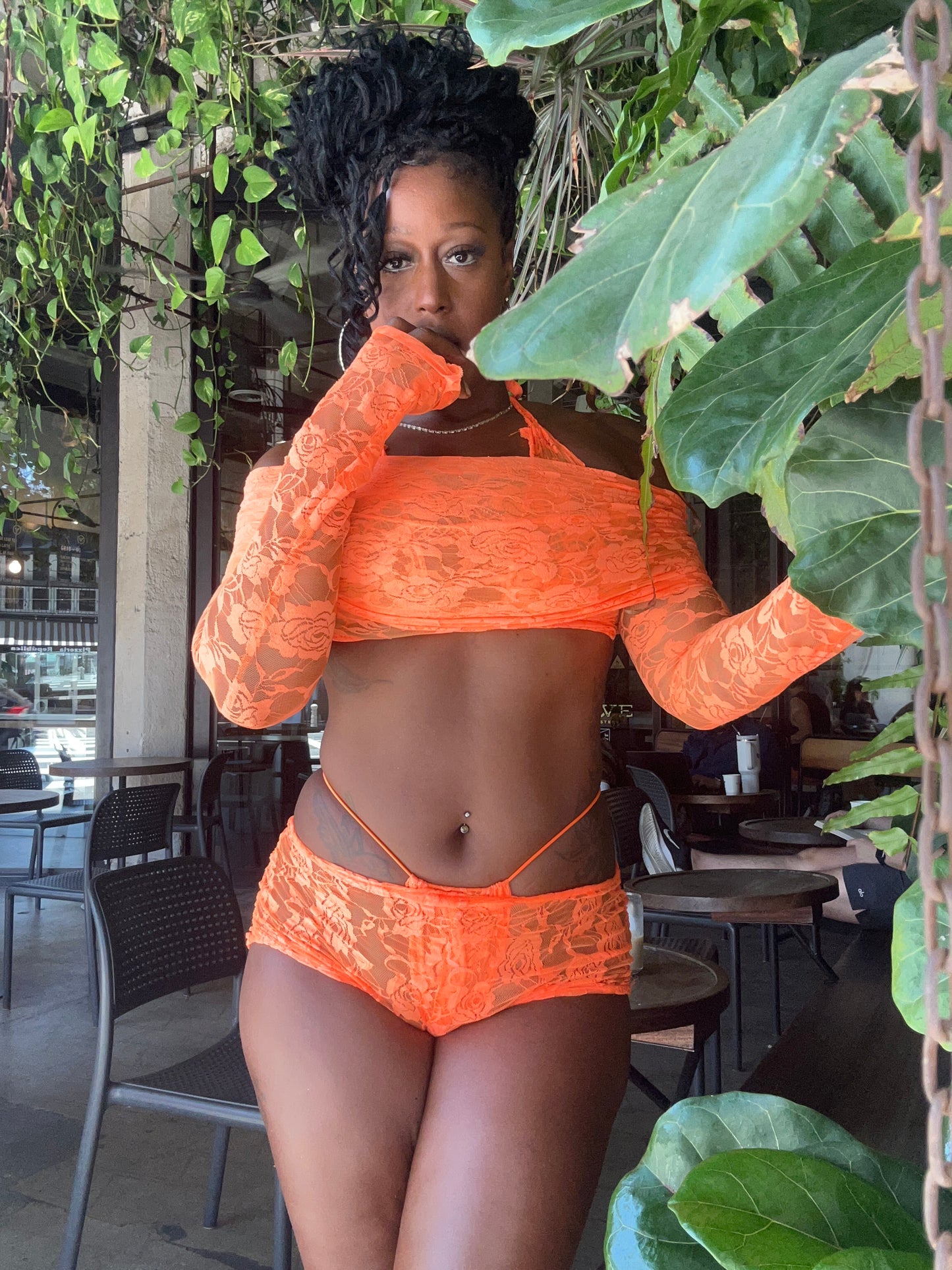 Hanna Short Set - Rose Lace